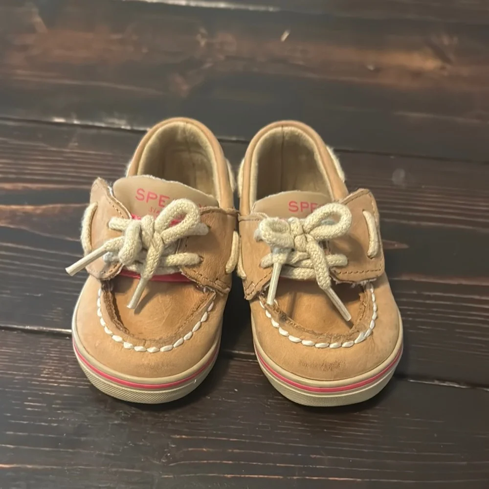 Sperry Tan Moccasins with Nautical Style and Non-Marking Soles
